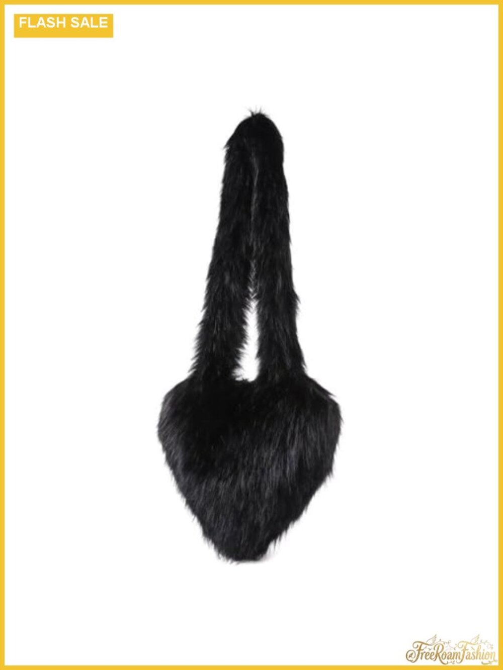 Faux Fur Heart Shaped Shoulder Bag Furry Purse Handbag Crossbody